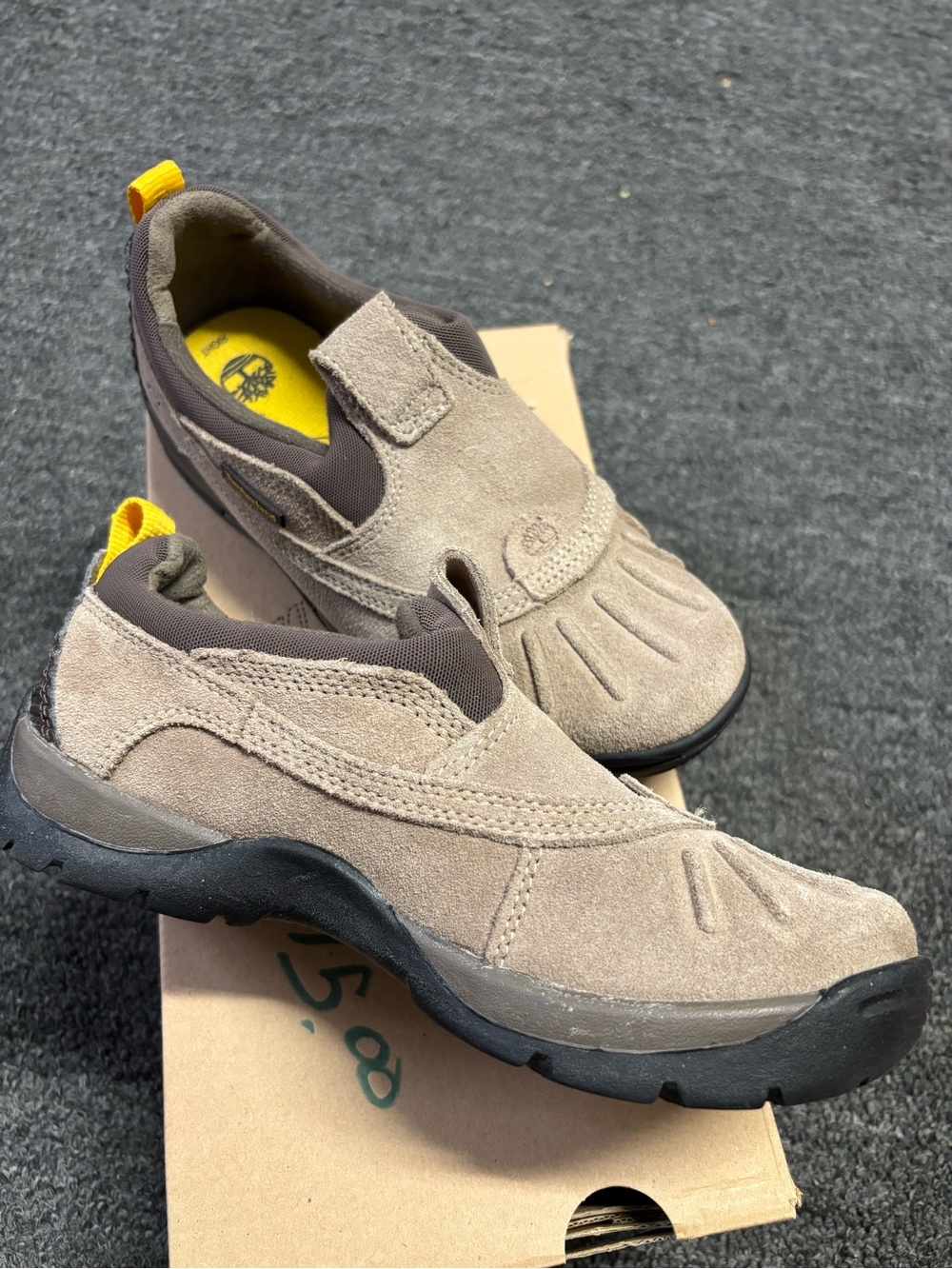 Timberland MallardTaupe Kids Slip-On Suede Sneakers 2Y
